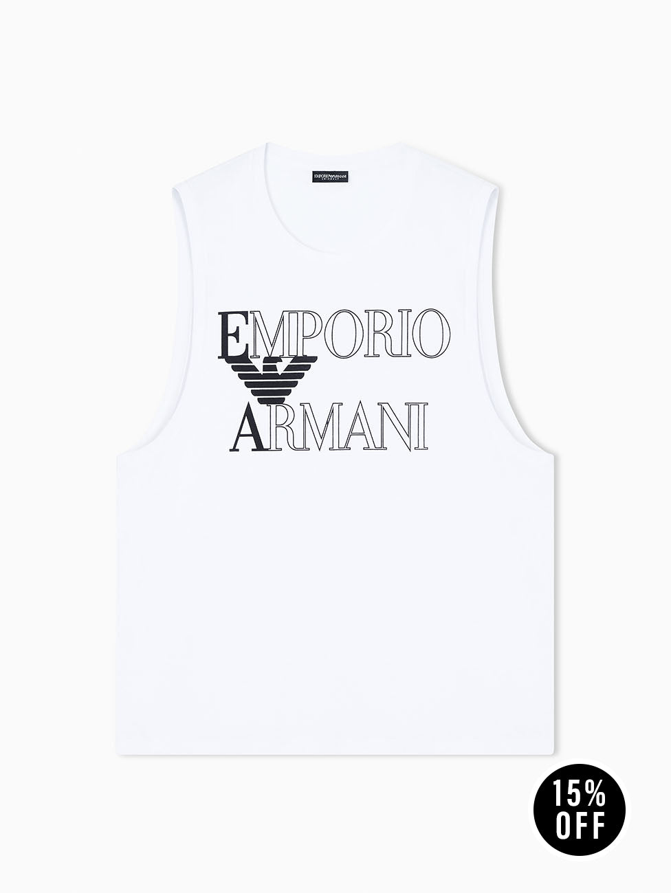 Emporio Armani Sleeveless White Tank Top