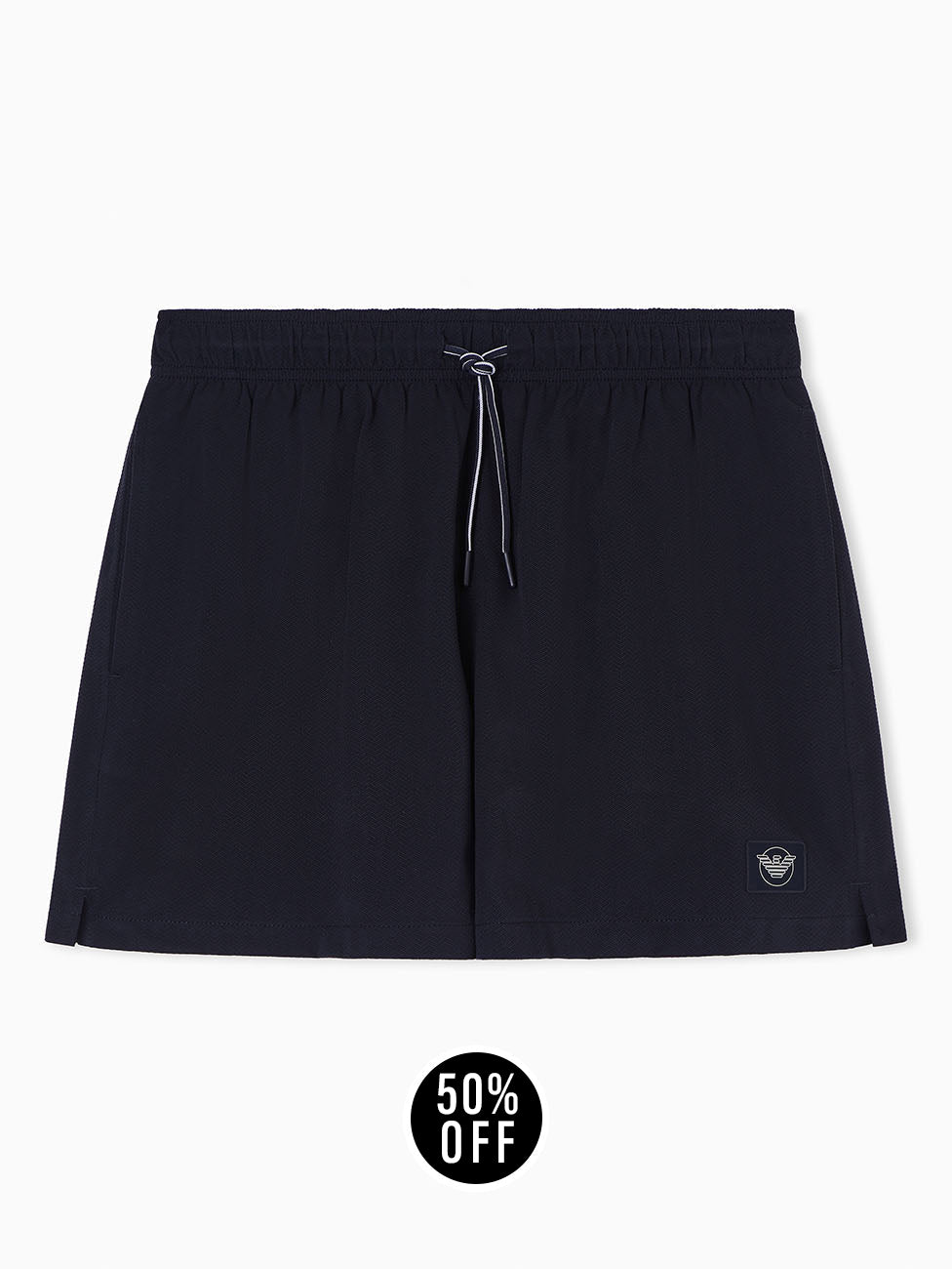 Emporio Armani Satin Label Patch Swim Shorts