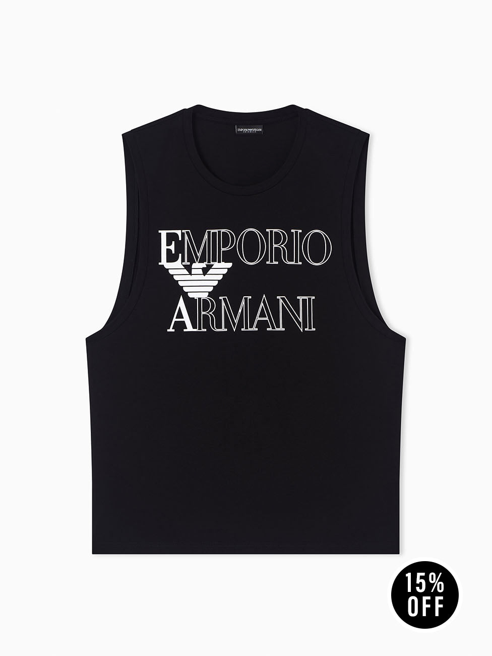Emporio Armani Sleeveless Black Tank Top