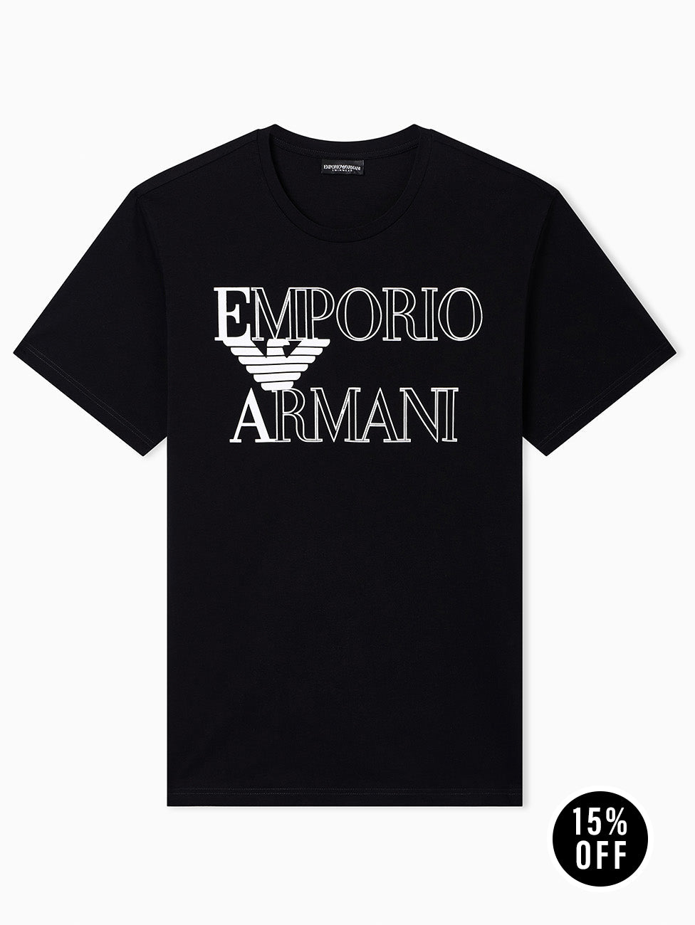 Emporio Armani Black Bold logo Beach T-shirt