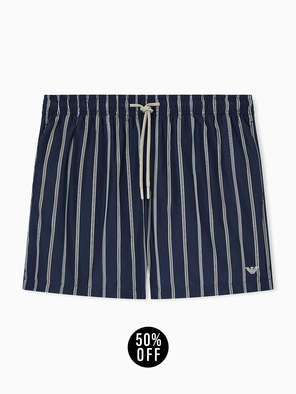 Emporio Armani Striped Print Beach Shorts