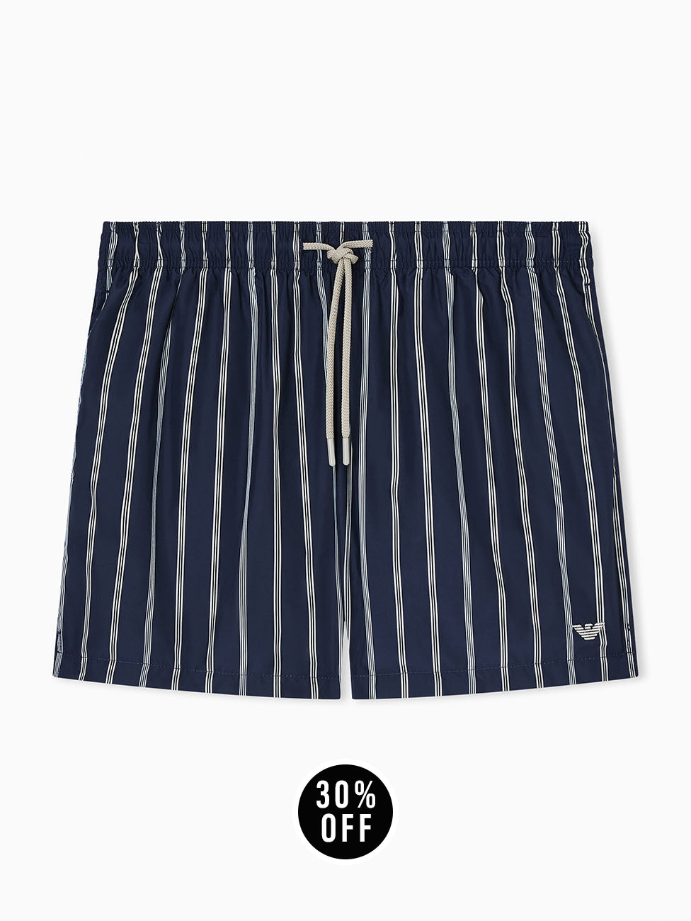 Emporio Armani Striped Print Beach Shorts