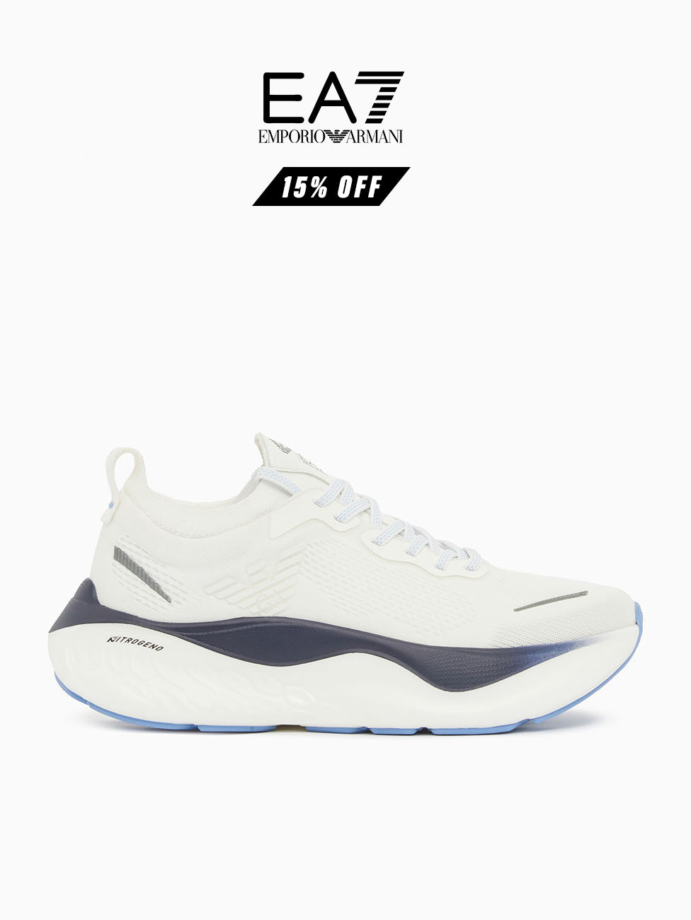 EA7 White Nitro Wave Sneakers