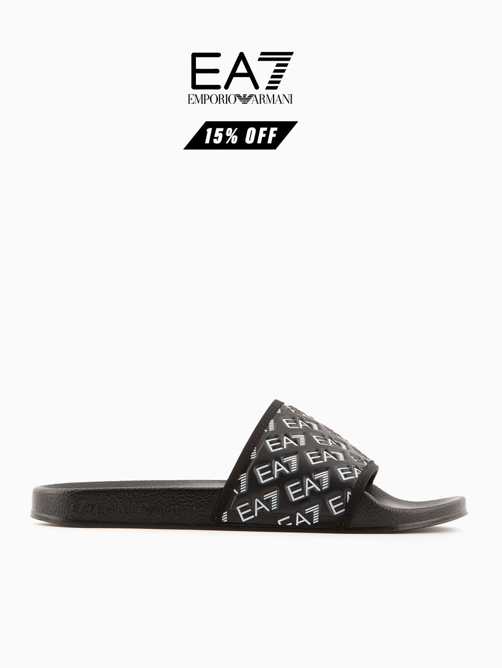 EA7 Black Water Sport Beach Slippers
