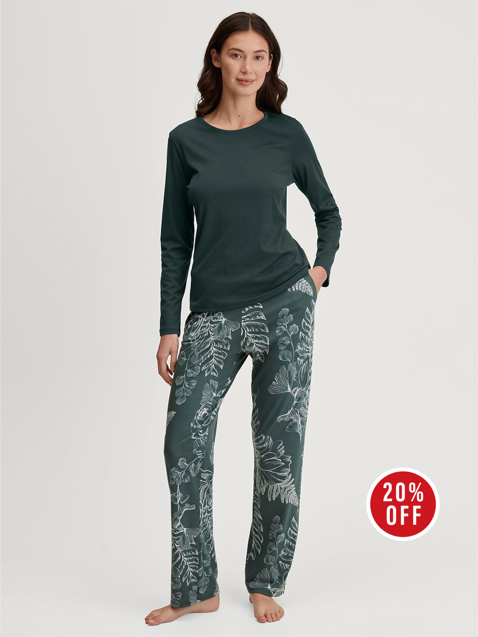 Calida Favourites Botanic Women's Green Pyjama
