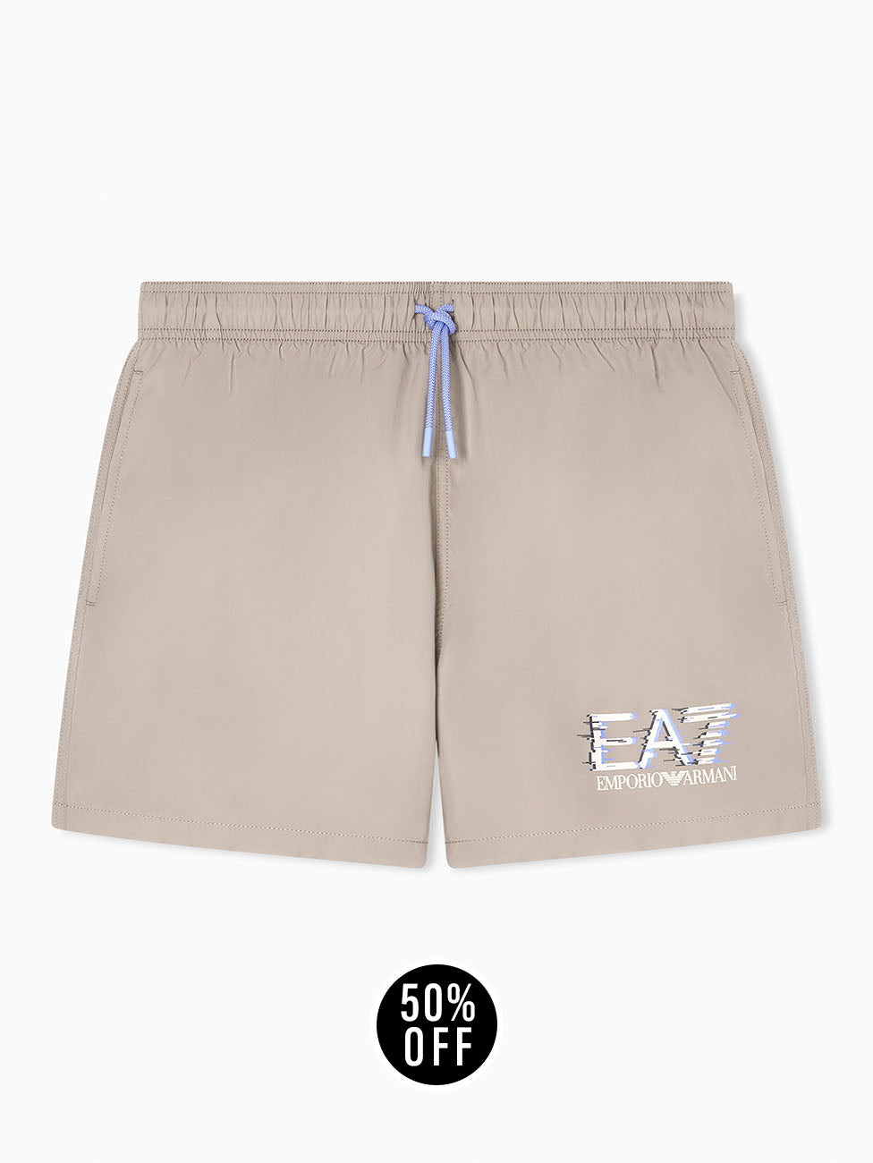 EA7 Water Sports Beige Visibility Swim Shorts