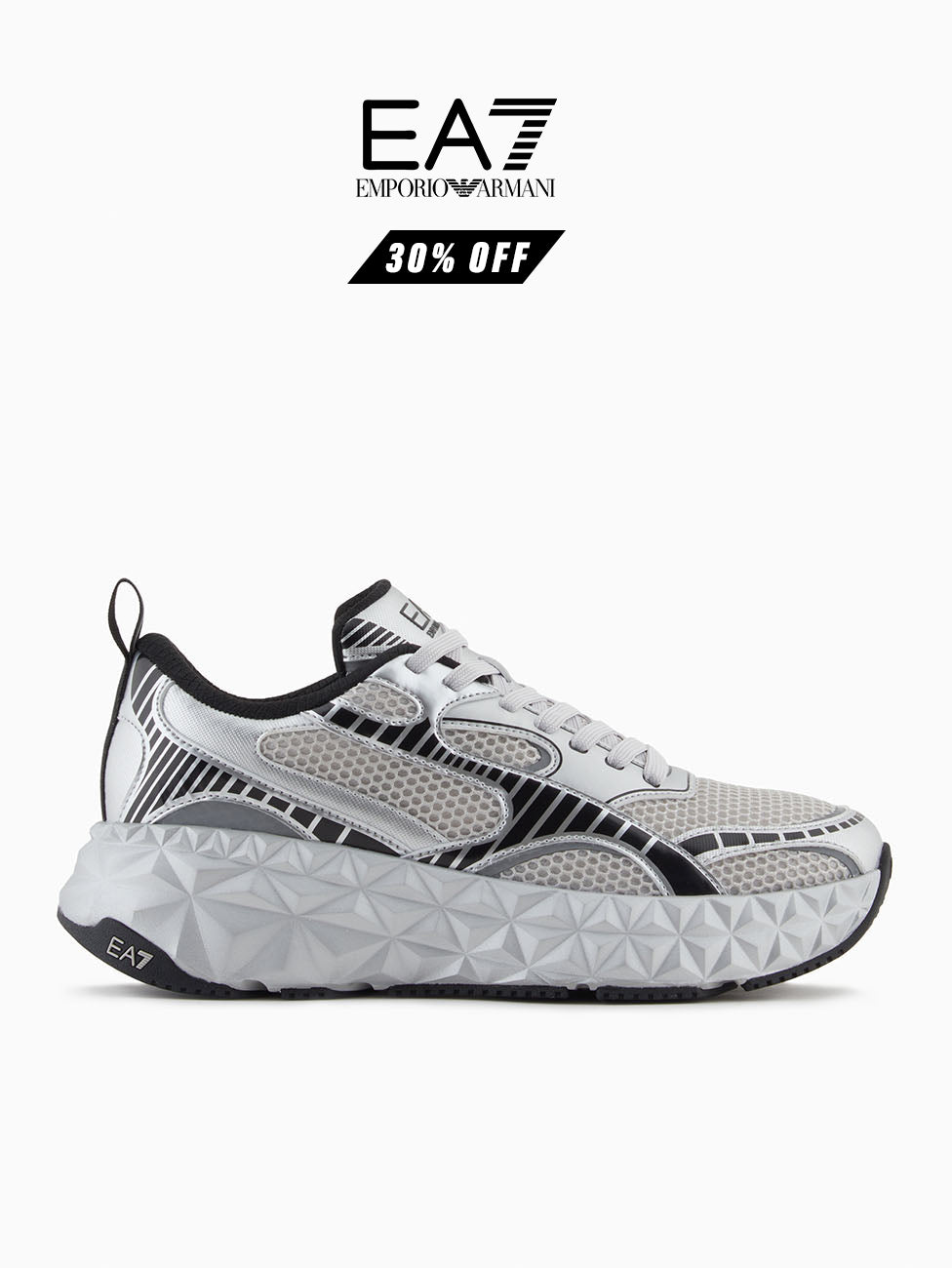 EA7 Silver Ultimate C2 Kombat Tech Sneakers