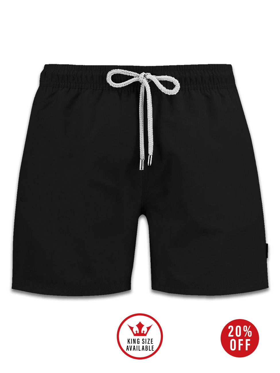John Frank Black Unique Color Swim Shorts