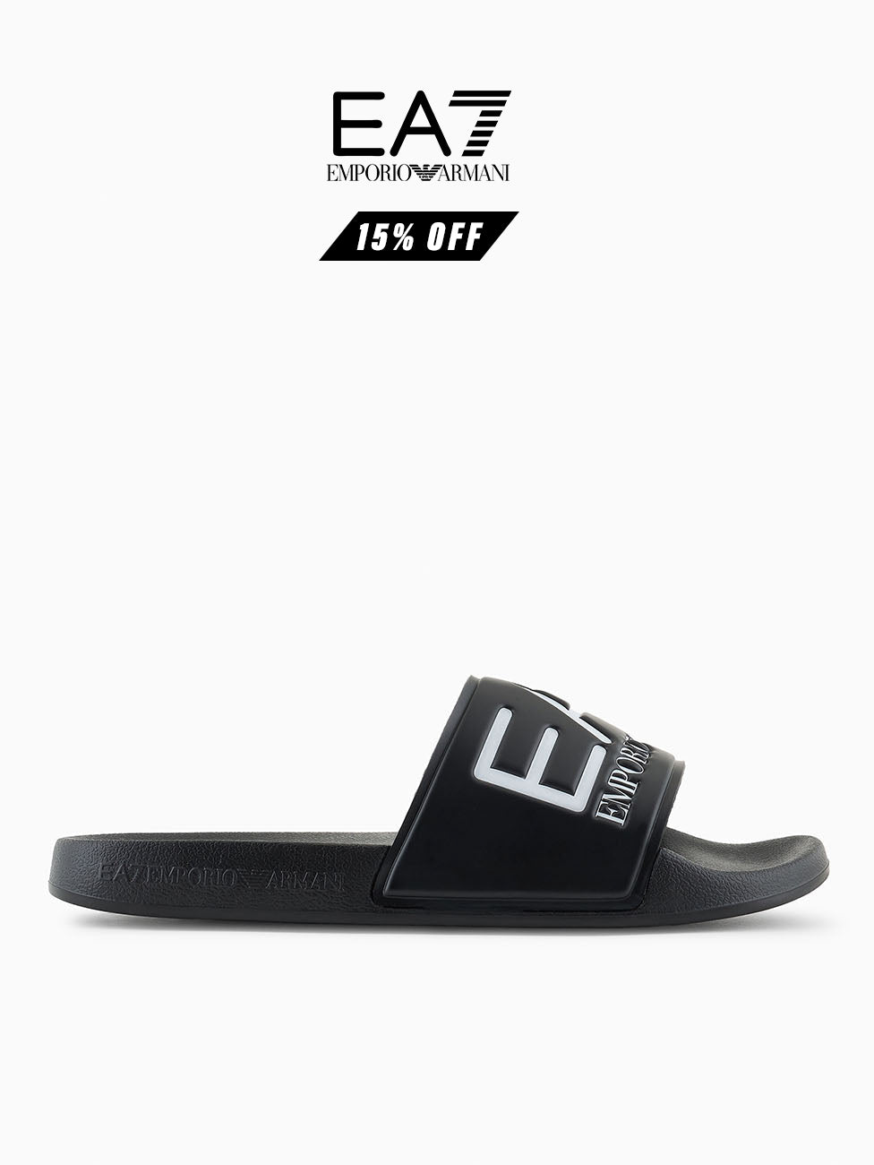 EA7 Black Unisex Slippers