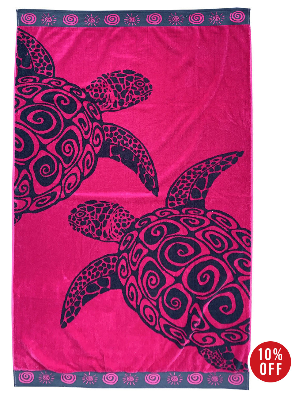Le Comptoir De La Plage Fuchsia Turtle Beach Towel