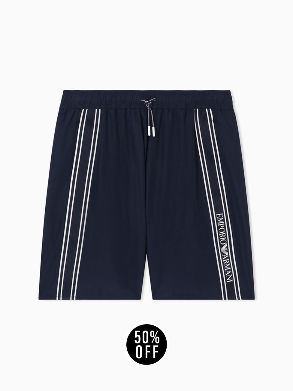 Emporio Armani Embroidered Logo Beach Shorts