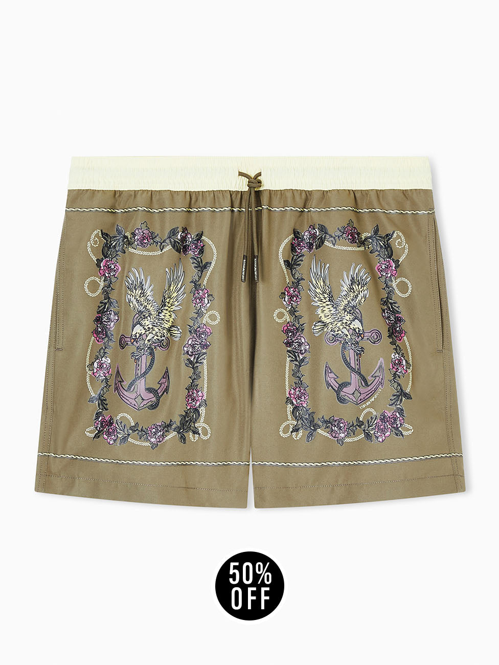 Emporio Armani Cards Print Beach Shorts