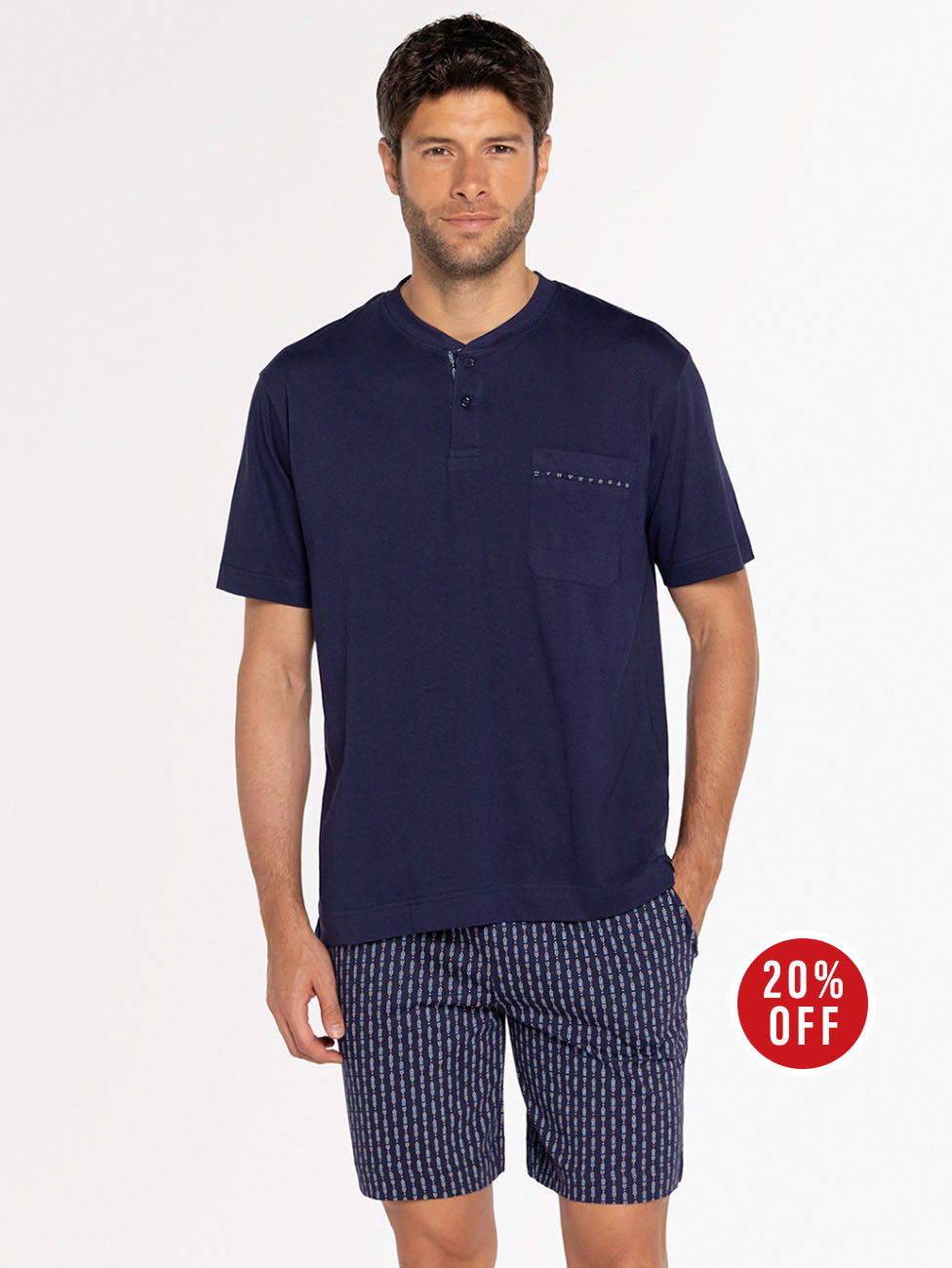 Punto Blanco Santorini Cotton Men's Short Pyjama