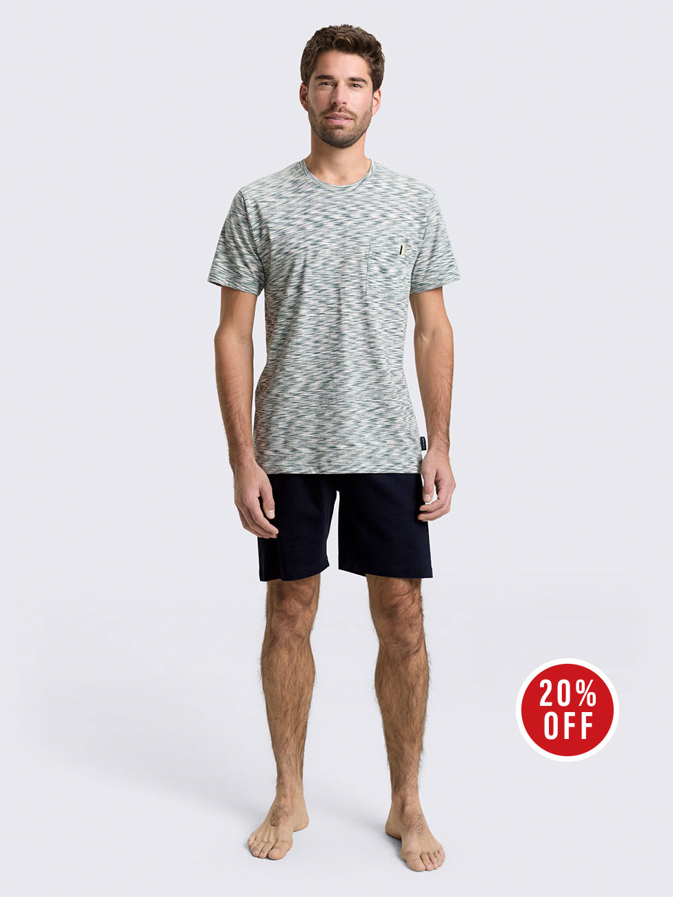 Tom Tailor Green Pattern Short Pyjama
