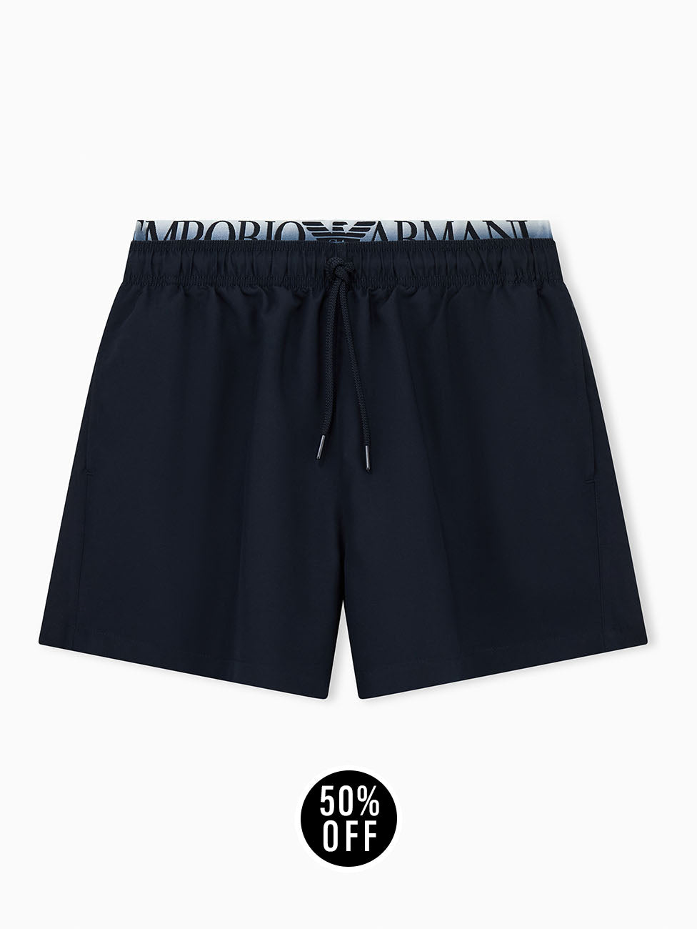 Emporio Armani Waistband Logo Beach Shorts
