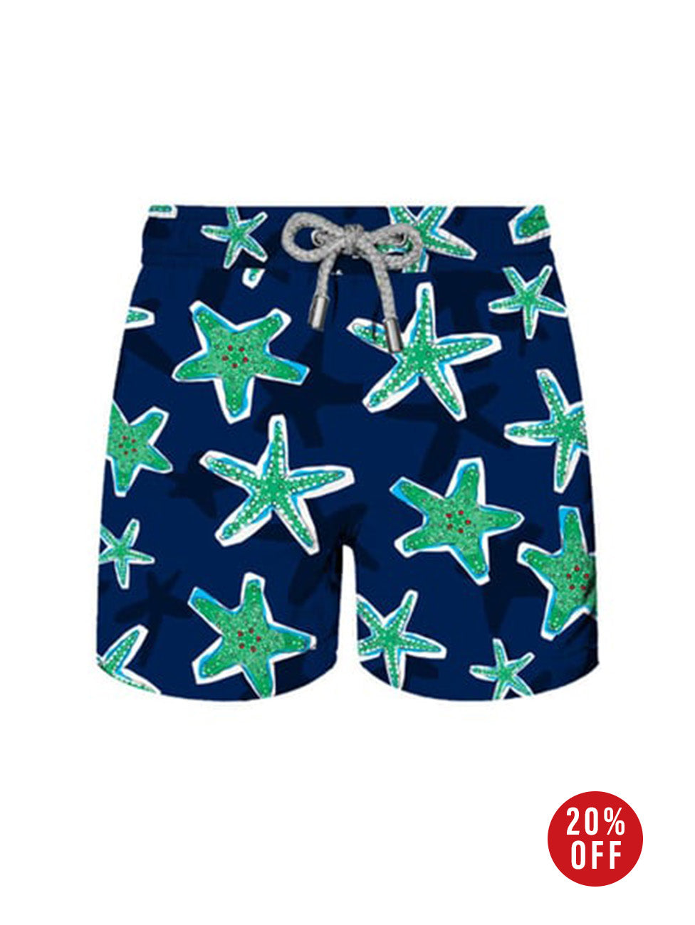 John Frank Kids All Over Printed Swim Short Starfish Navy