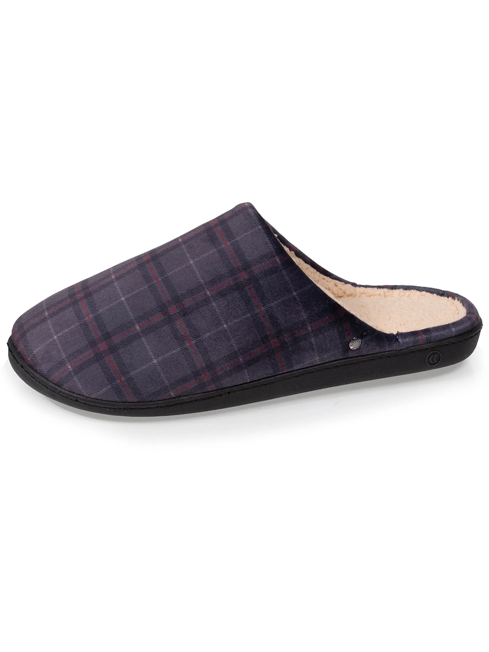 Isotoner Ergo Tartan Men's Mule Slippers