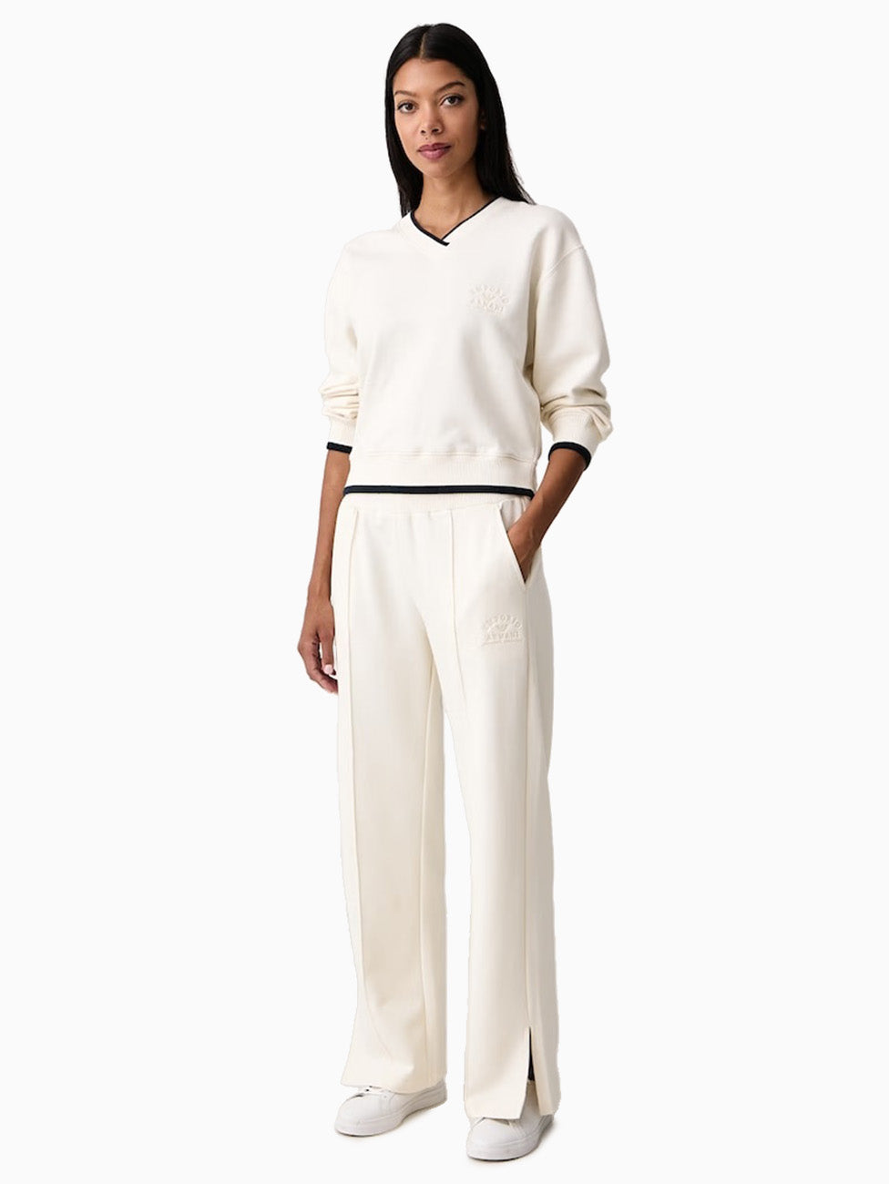 Emporio Armani Women's Terry V-Neck Sweatshirt