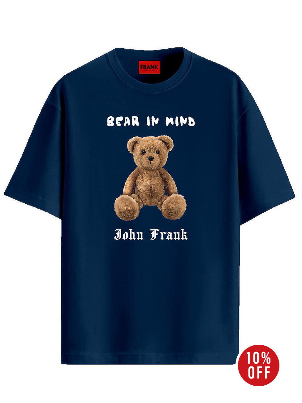 John Frank Bear In Mind Printed T-Shirt