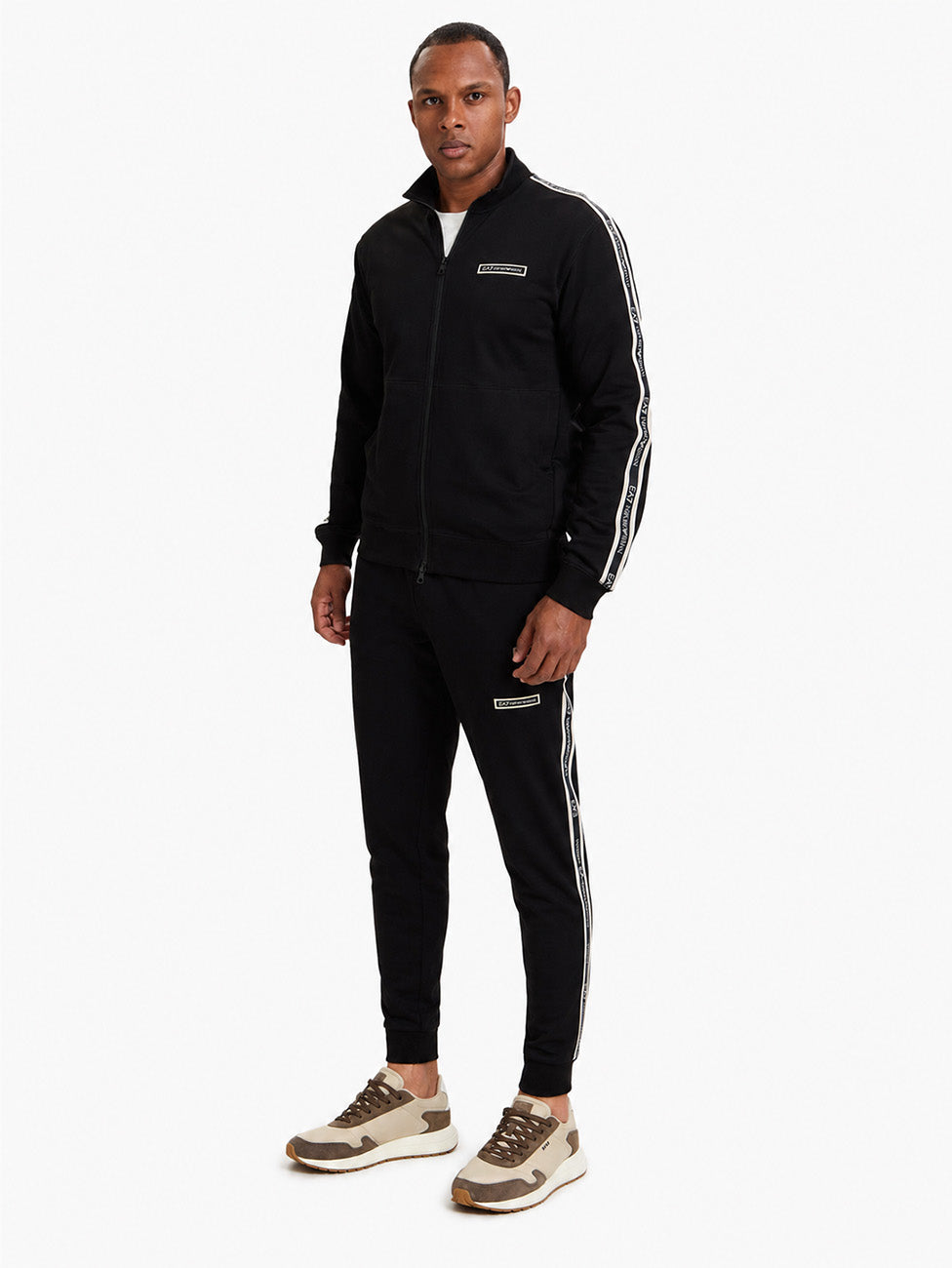 EA7 Regular-Fit Cotton Zip-Up Tracksuit