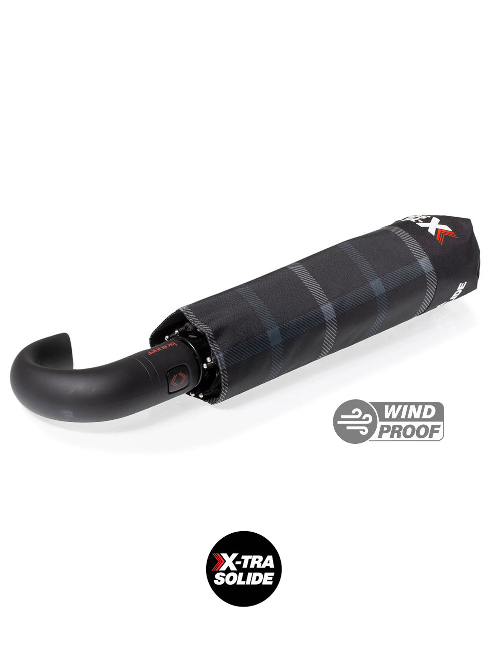 Isotoner Men's Crook X-TRA SOLIDE Umbrella