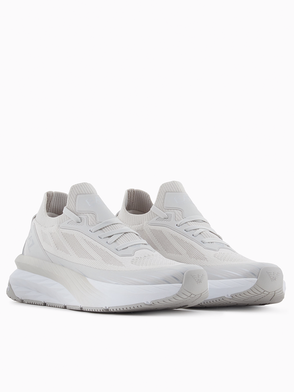 EA7 Beige Crusher Sonic Knit Sneakers