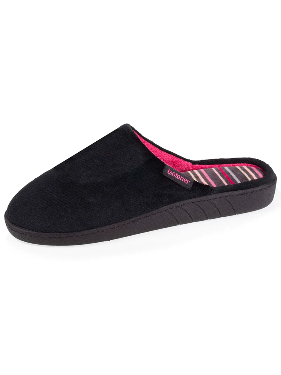 Isotoner Women's Black Mule Slippers