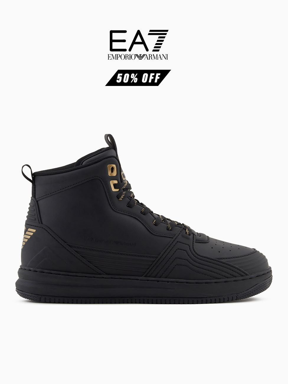 EA7 Triple Black & Gold Unisex Boots