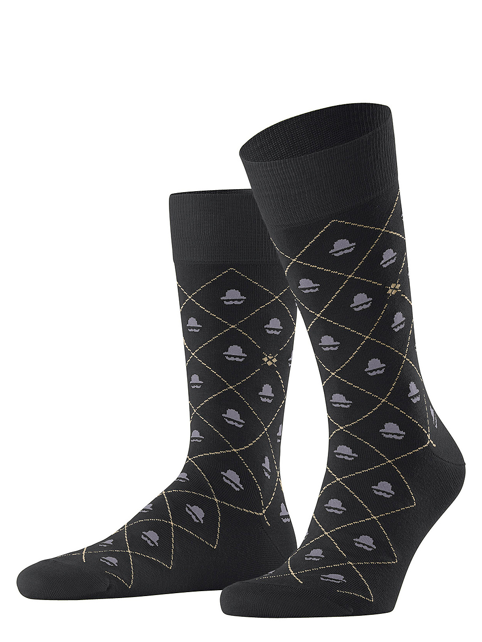 Burlington Moustache & Hat Men Socks