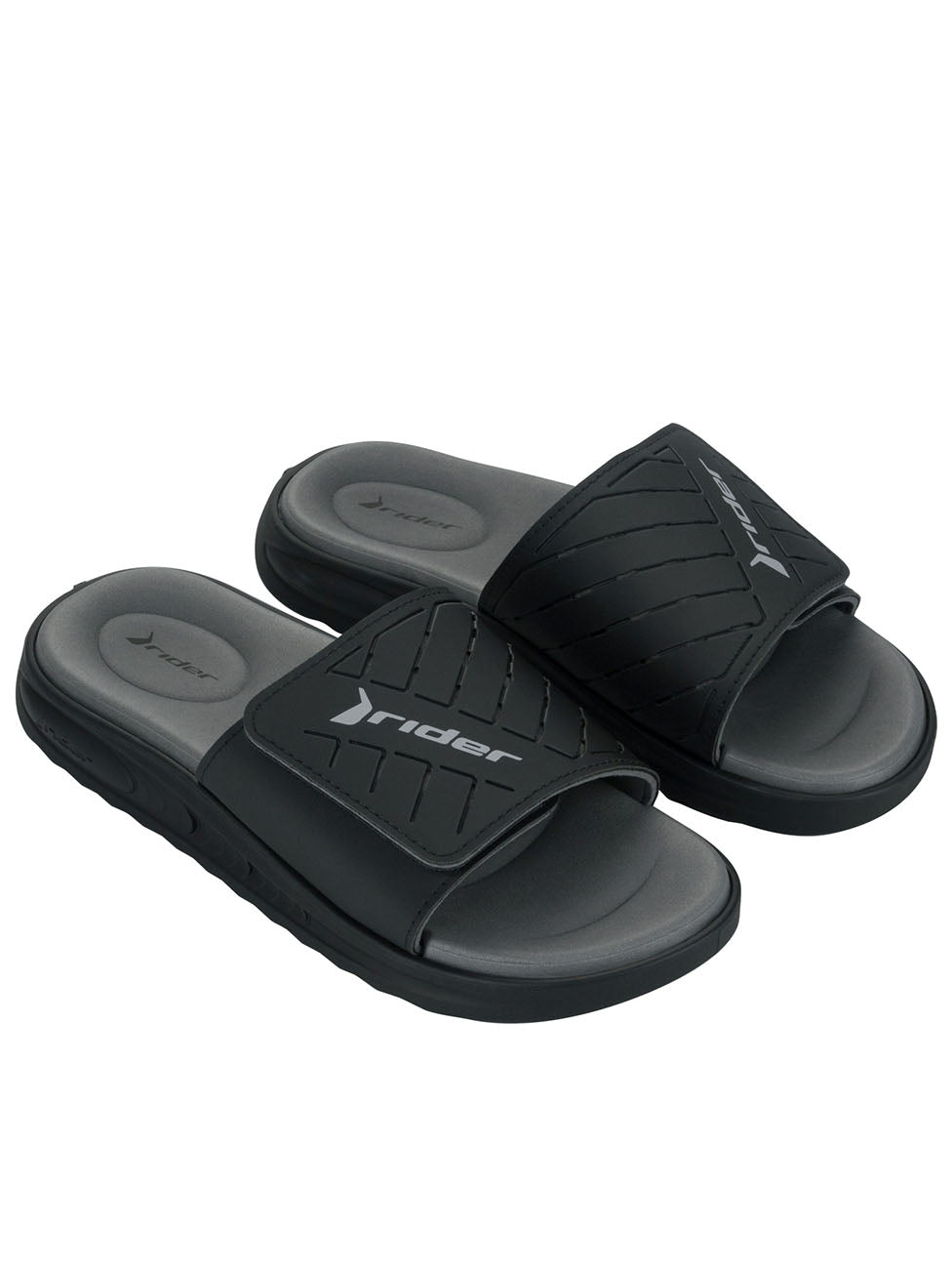 Rider Black/Gray Men Slippers