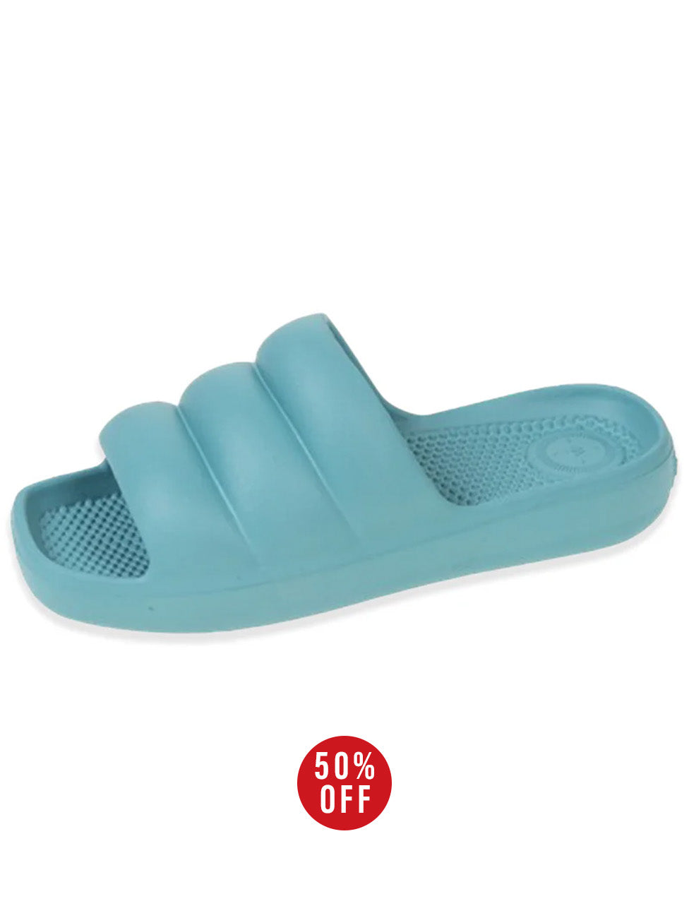 Isotoner EVERYWEAR Women's Turquoise Slide Mules