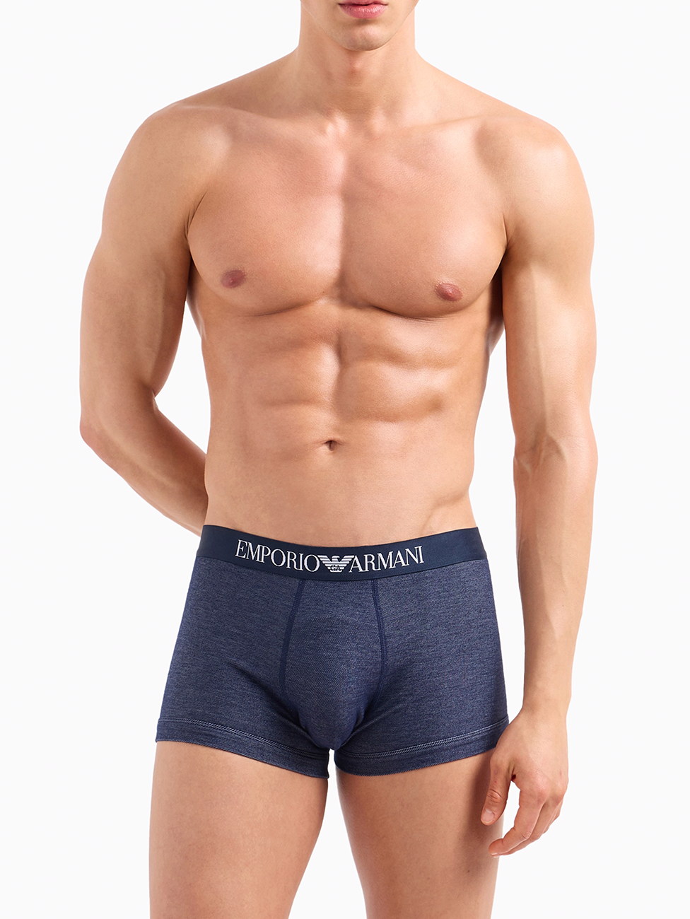 Emporio Armani Indigo Jacquard Boxer Briefs