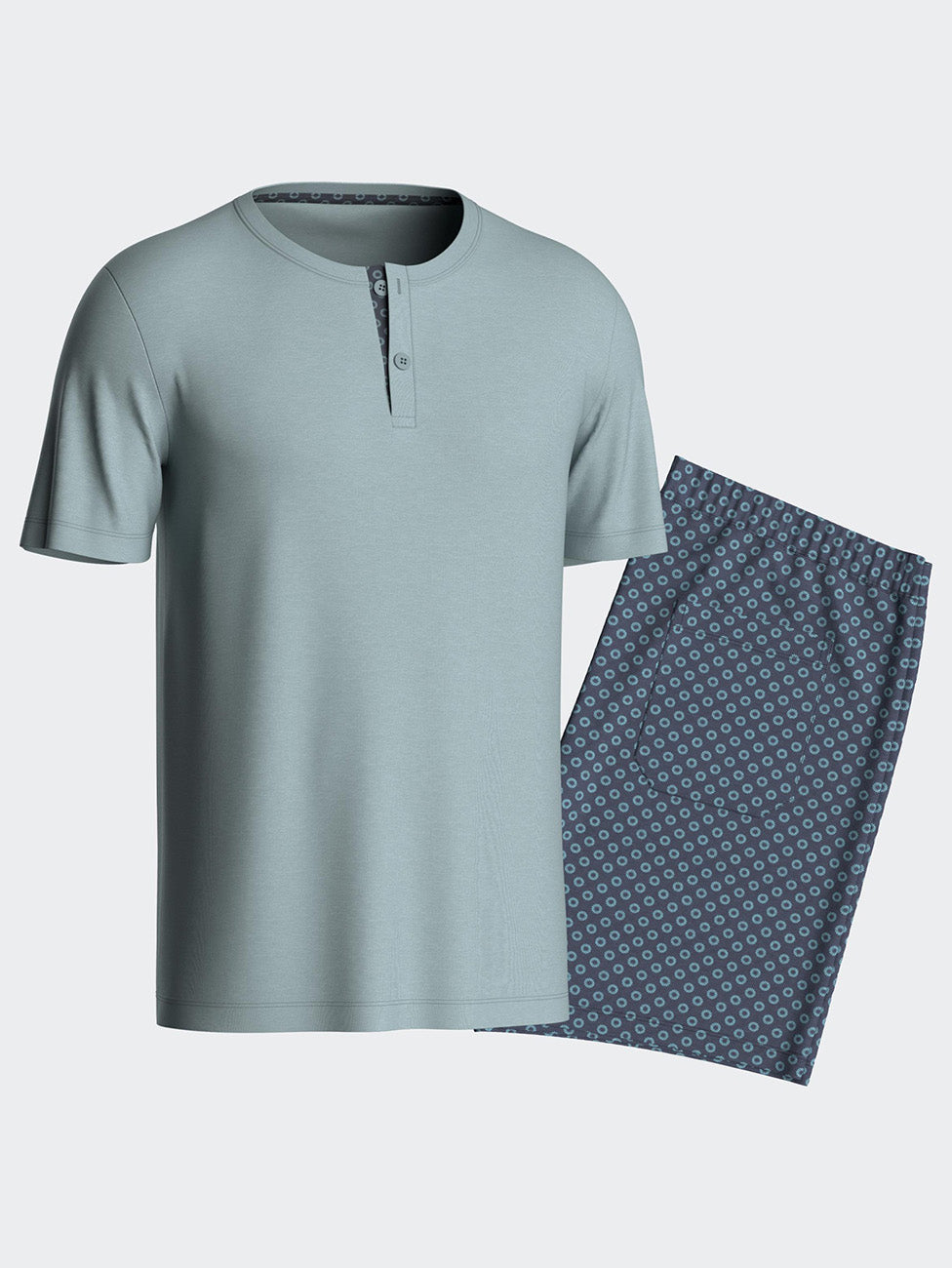 Impetus Grey Cotton Modal Short Pyjamas