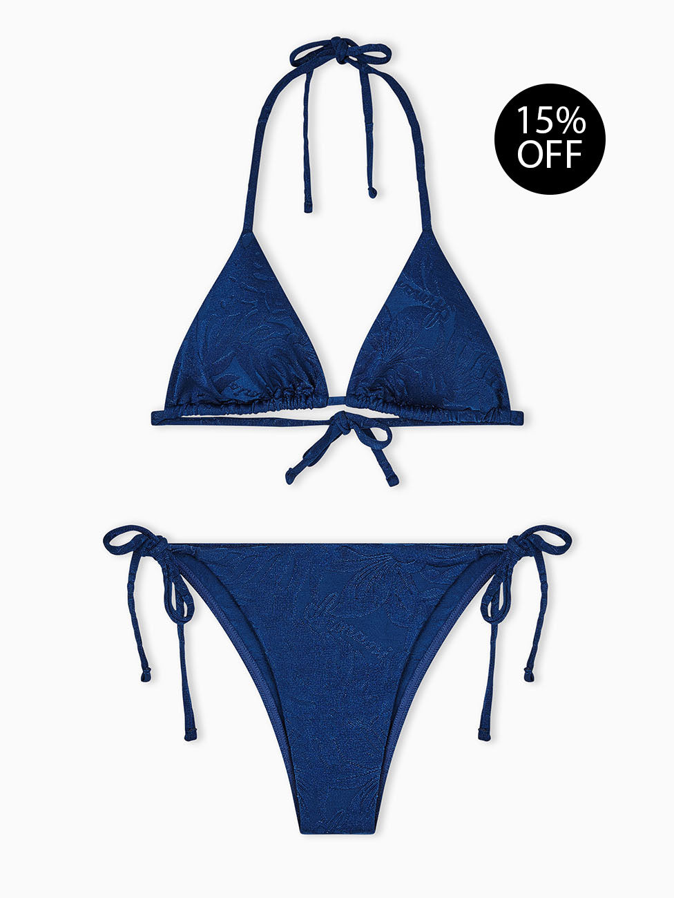 Emporio Armani Blue Padded Triangle Bikini