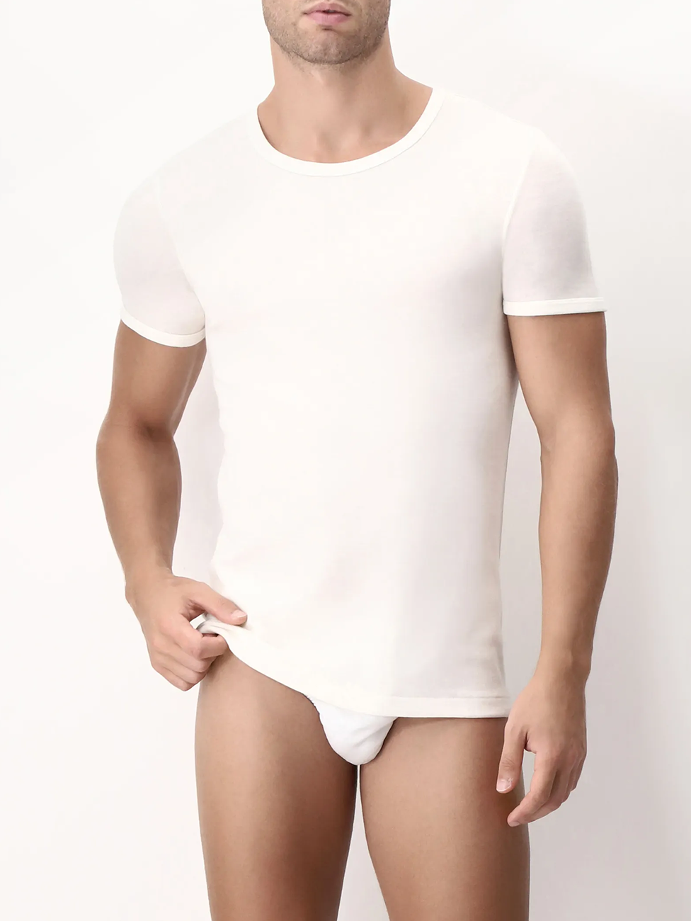 CAGI Wool & Cotton Tandem Crew-neck T-Shirt