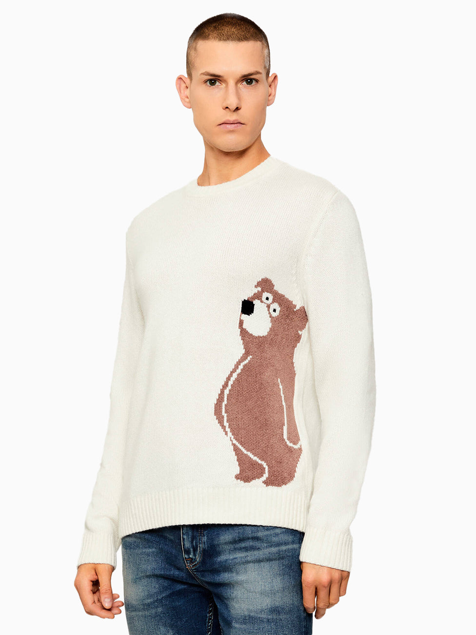 EA7 Men's Alyssum Bear Pullover Sweater