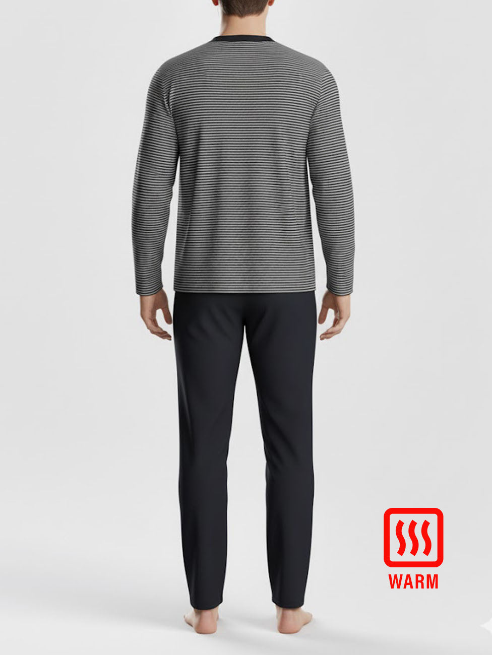 Impetus Striped Velvet Men's Thermal Pyjama