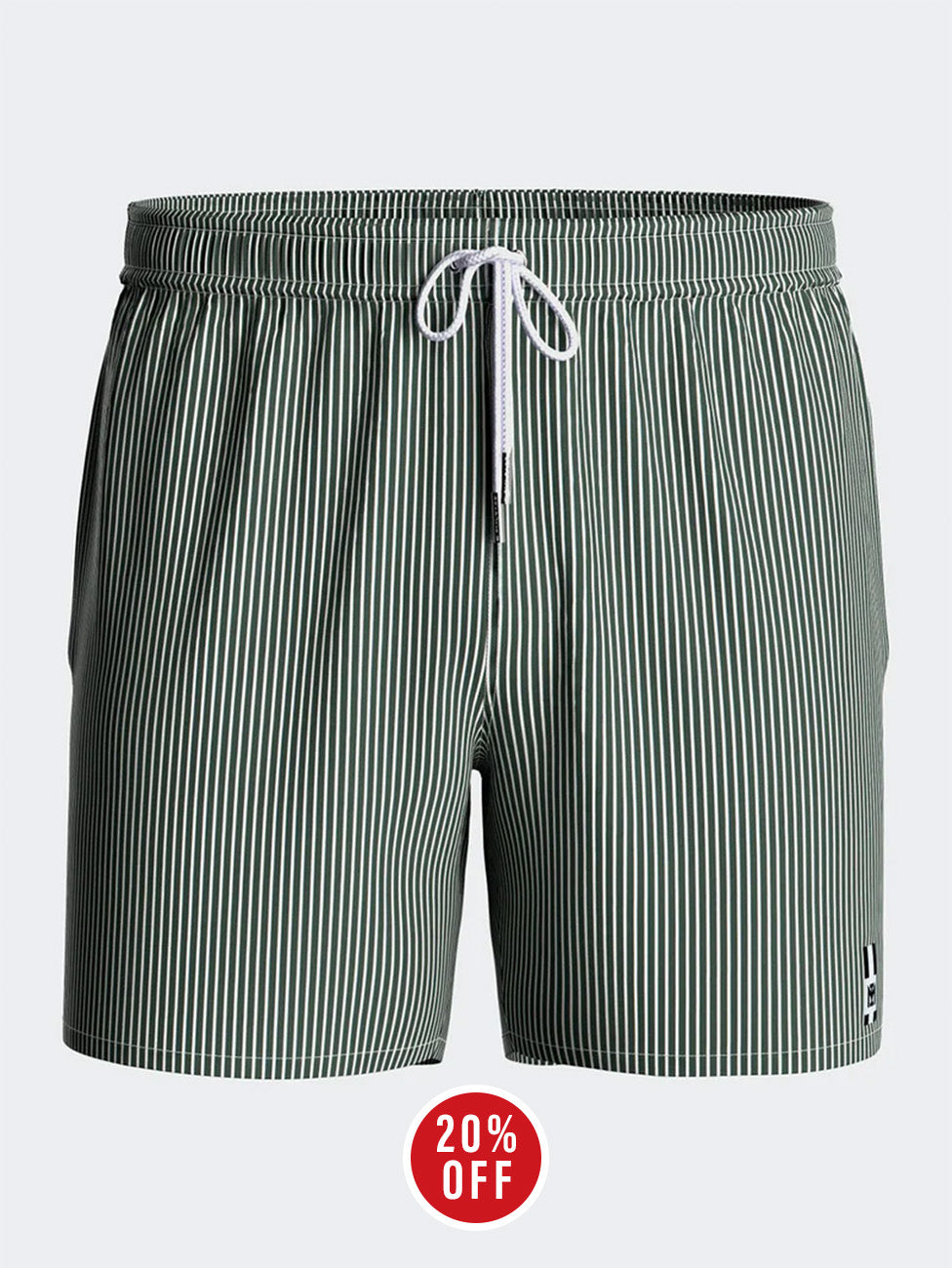 Impetus Green Striped Swim Shorts