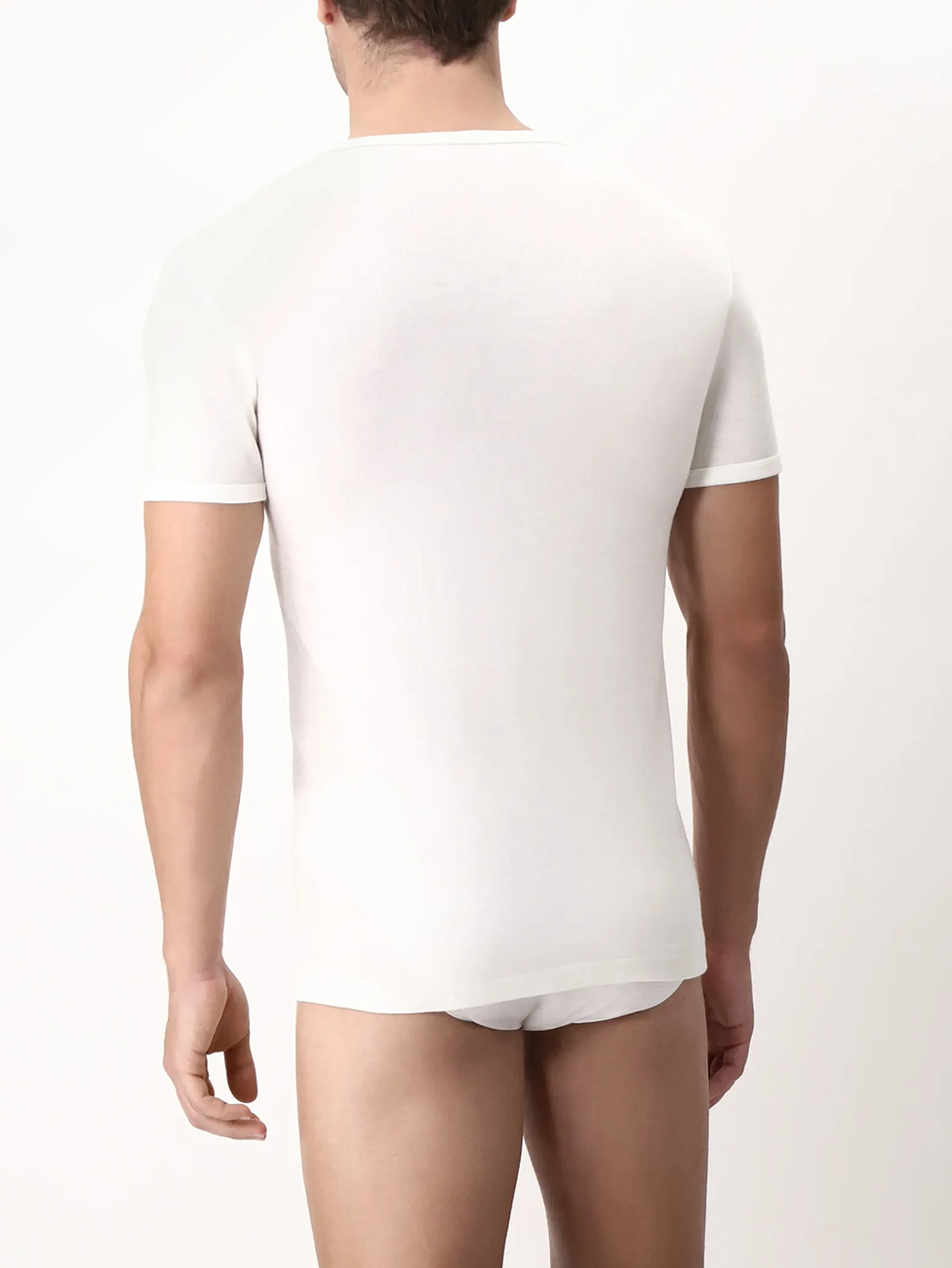 CAGI Wool & Cotton Tandem V-neck T-Shirt