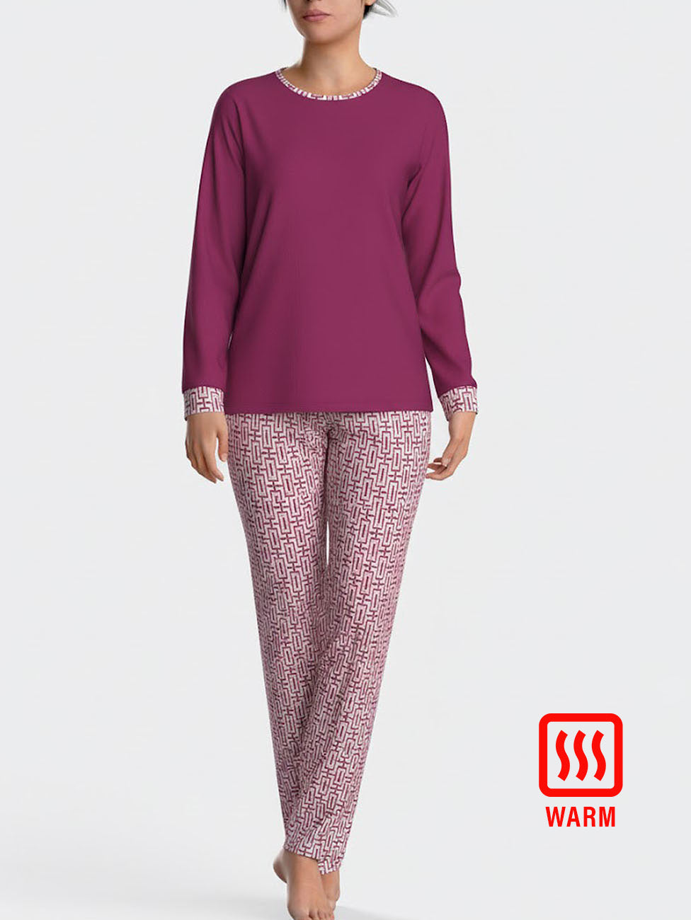 Impetus Purple Cotton Modal Women's Pyjama