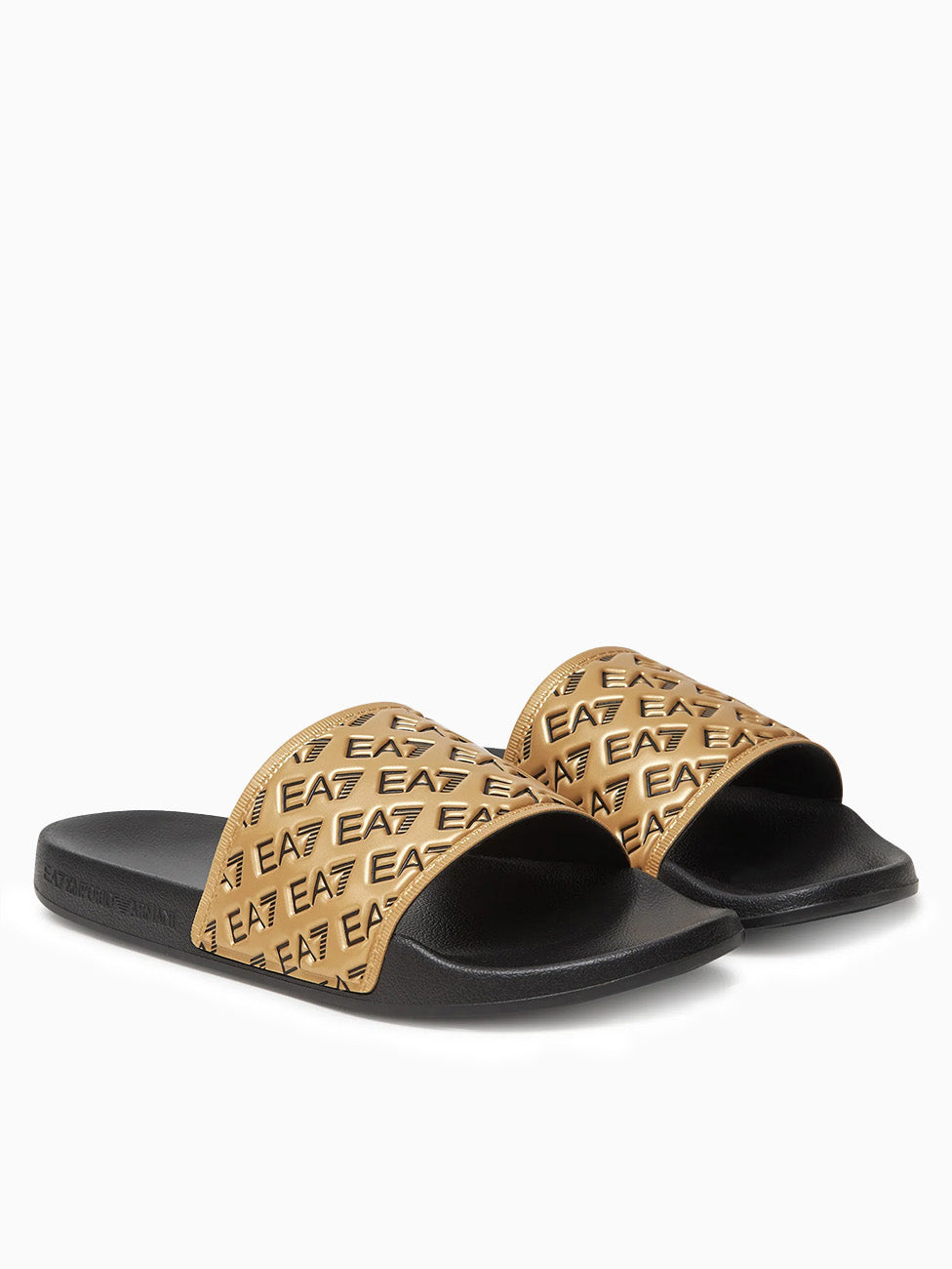 EA7 Gold Water Sport Beach Slippers