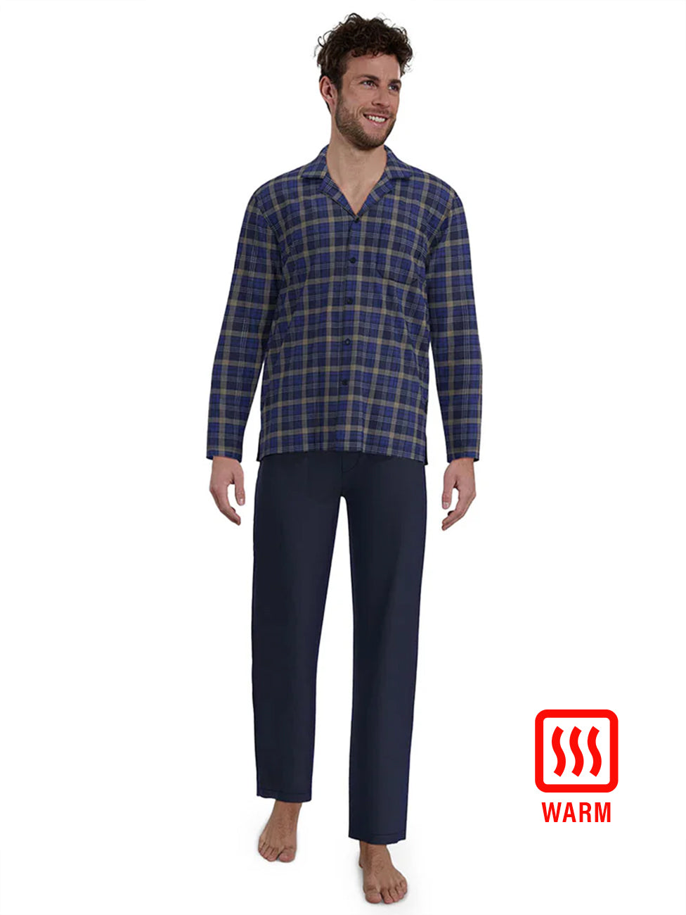 Götzburg Cotton Blue Checkered Men's Pyjama