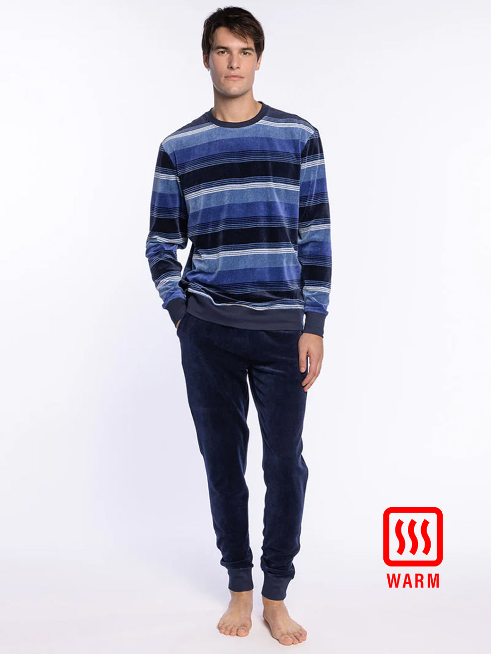 Punto Blanco Elegance Long Velvet Cuffed Pyjama