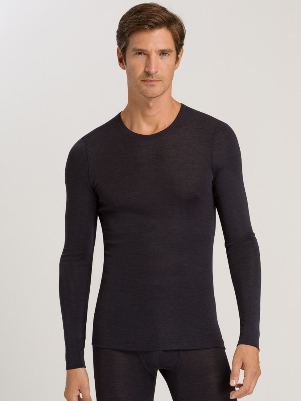 HANRO Woolen Silk Long Sleeve Men Shirt