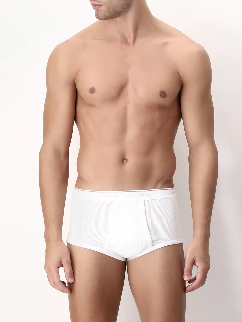 CAGI Classics Cotton Ribbed Open Briefs
