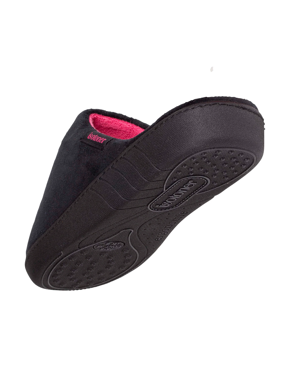 Isotoner Women's Black Mule Slippers