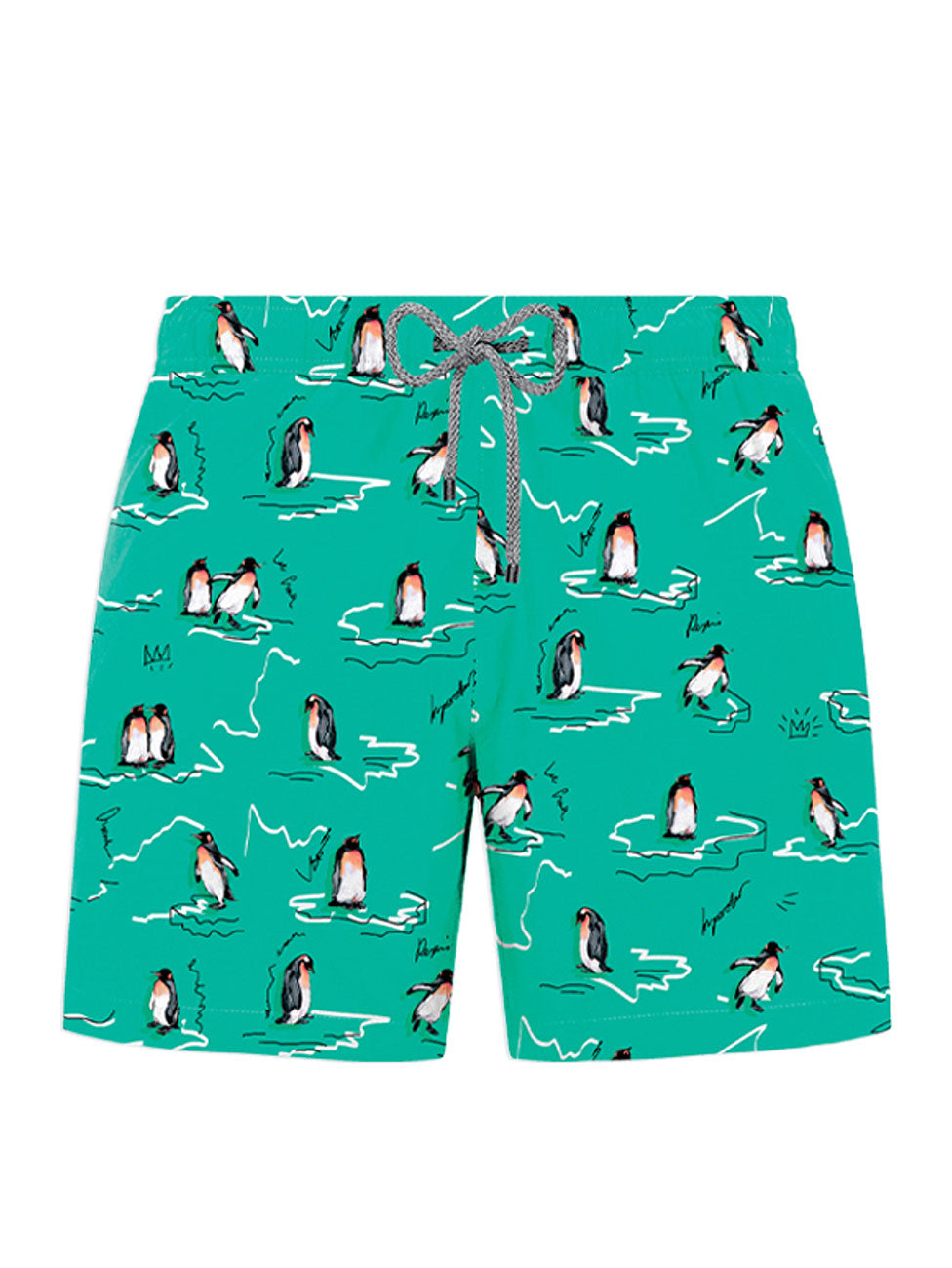 John Frank All Over Printed Swim Shorts - Penguins