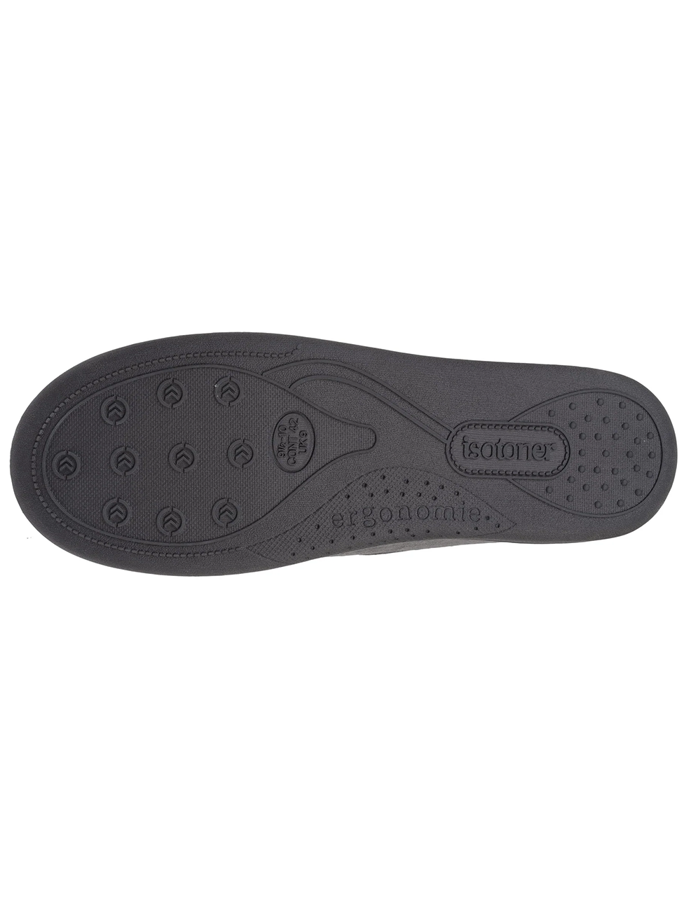 Isotoner Men's Grey Velvet Moccasin Slippers
