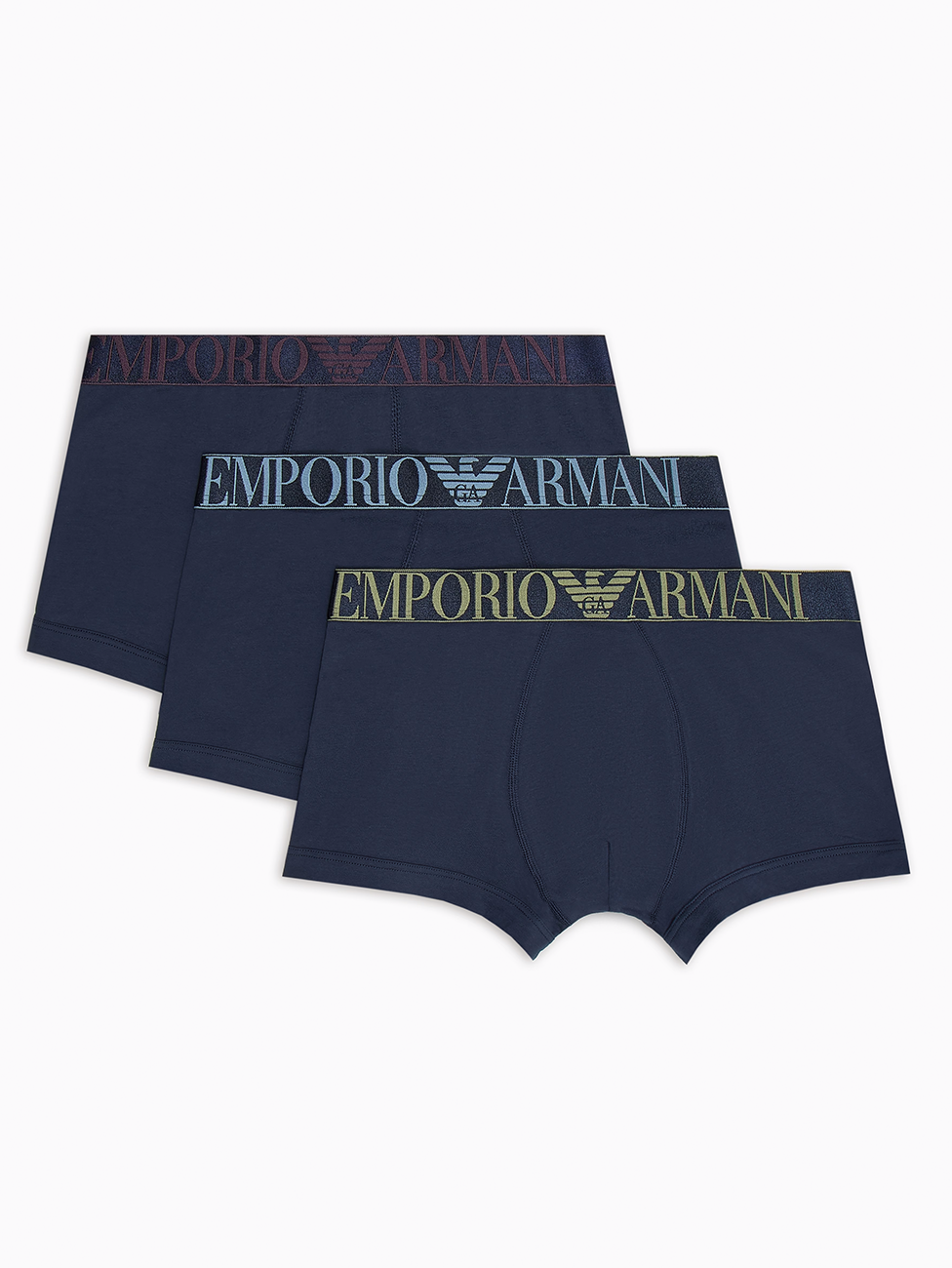 Emporio Armani Shiny Logoband Boxer Briefs (Pack of 3)
