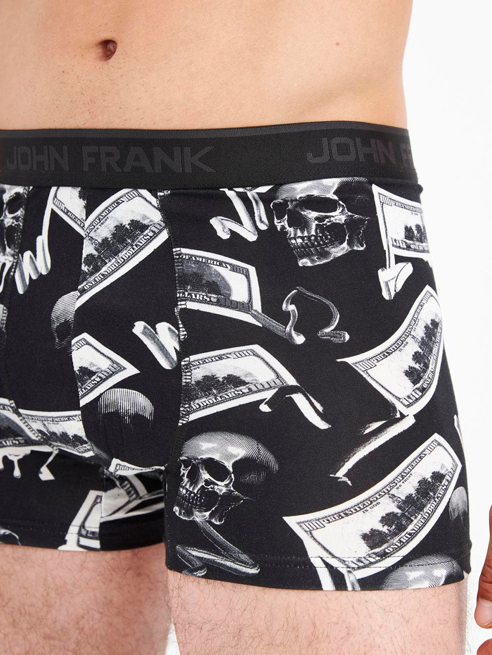 John Frank Digital World Micro Modal Boxer - Black Money